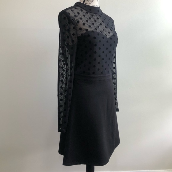 French Connection Leah Mesh Dot Dress - Picture 4 of 7